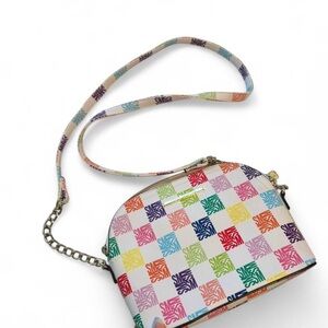 Steve Madden Colorful Crossbody Bag with Checkerboard Design